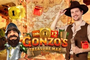 Gonzo's Treasure Map online game logo by Evolution on dolfwin-casino.de